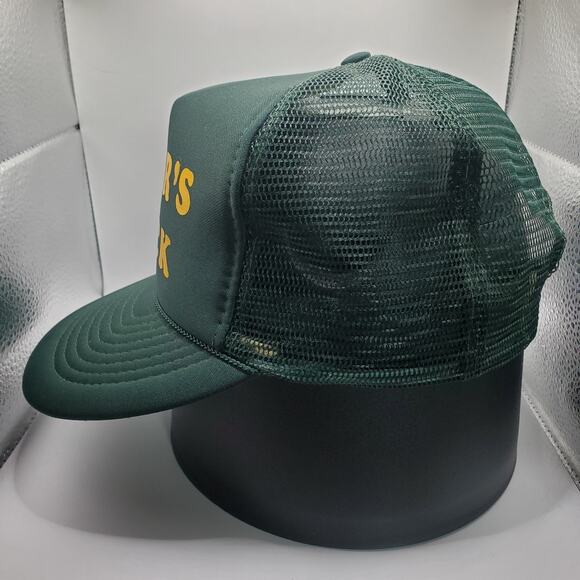 Vintage Otto Trucker Hat Snapback Mesh Foam Front Green Gold “Bear’s Suck” Cap - Picture 2 of 7